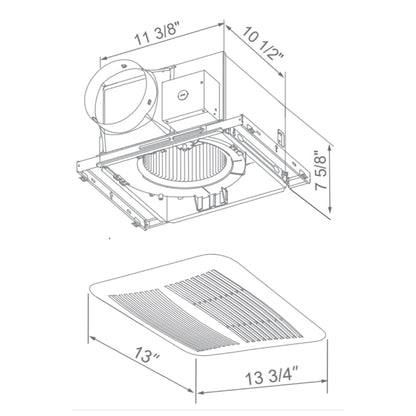 Astberg Heavy Duty Ceiling Mounted Exhaust Metal ASE 1501 (150mm/6) (260CMH)