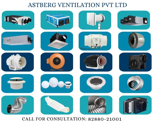 Astberg Afb200 (200Mm/8) (850Cmh/500Cfm) Silent mix flow / Inline fan / Duct fan / Inline duct fan / Fresh Air Ventilation System