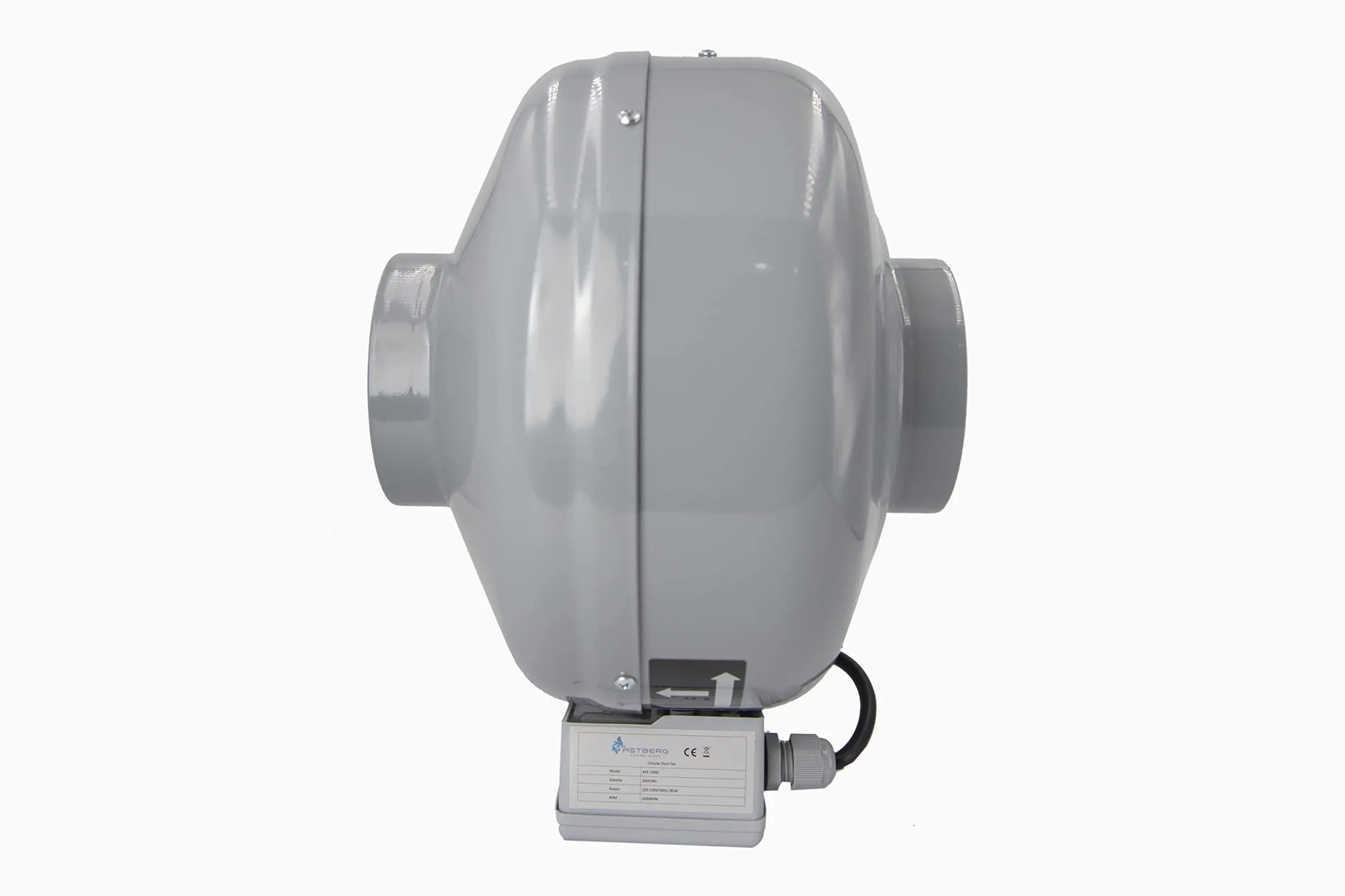 Astberg AEE100 Powder Coated (100mm/4inch)(262CMH/154CFM) Silent mix flow / Inline fan / Duct fan / Inline duct fan / Fresh Air Ventilation System - Astberg Ventilation