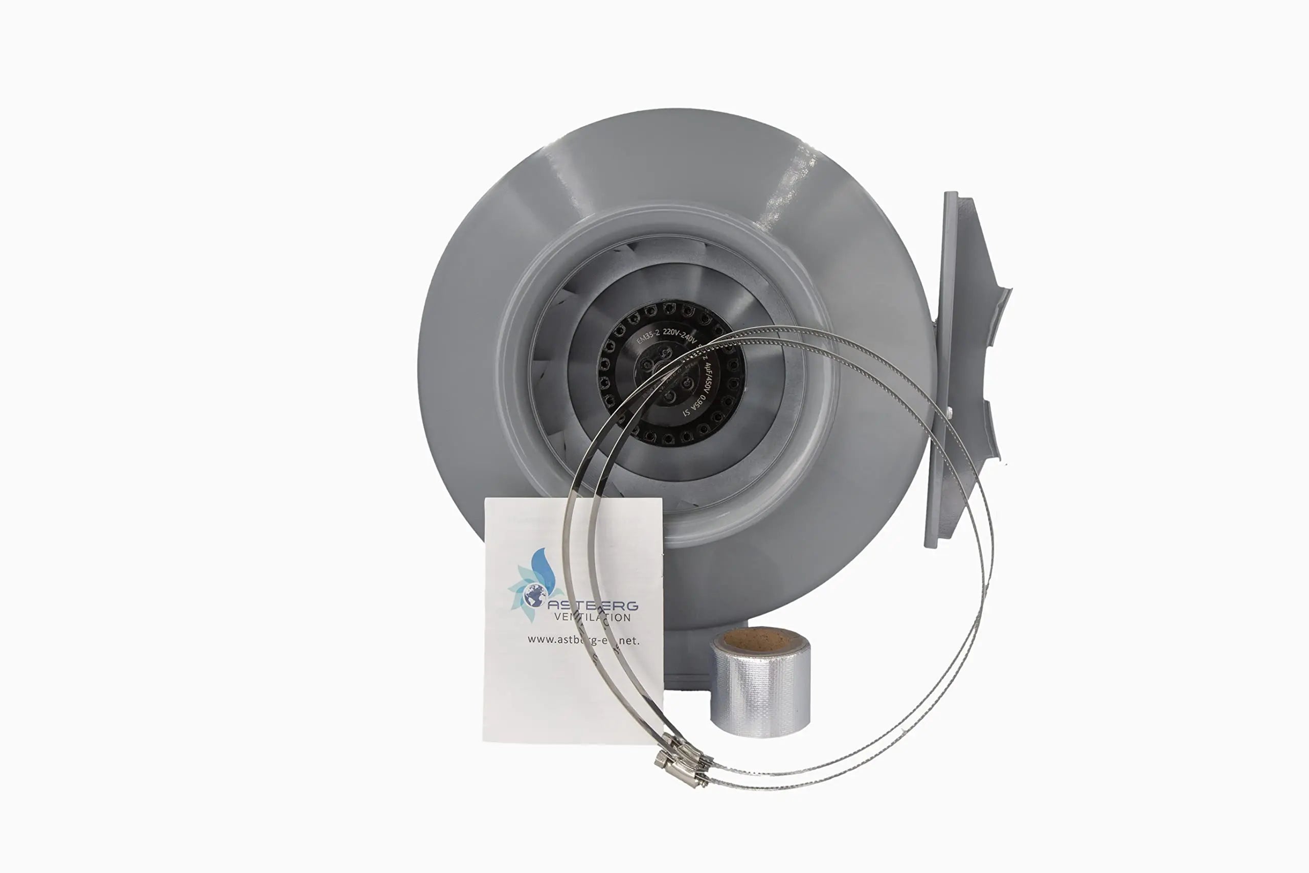 Astberg AEE100 Powder Coated (100mm/4inch)(262CMH/154CFM) Silent mix flow / Inline fan / Duct fan / Inline duct fan / Fresh Air Ventilation System - Astberg Ventilation