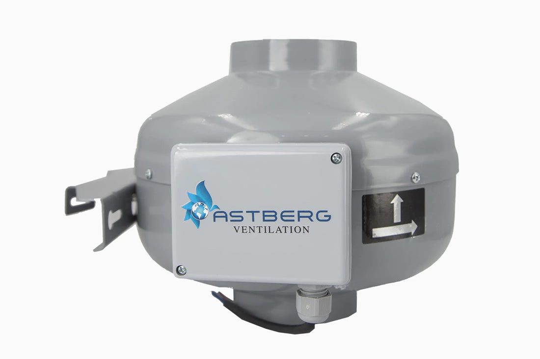 Astberg AEE100 Powder Coated (100mm/4inch)(262CMH/154CFM) Silent mix flow / Inline fan / Duct fan / Inline duct fan / Fresh Air Ventilation System - Astberg Ventilation