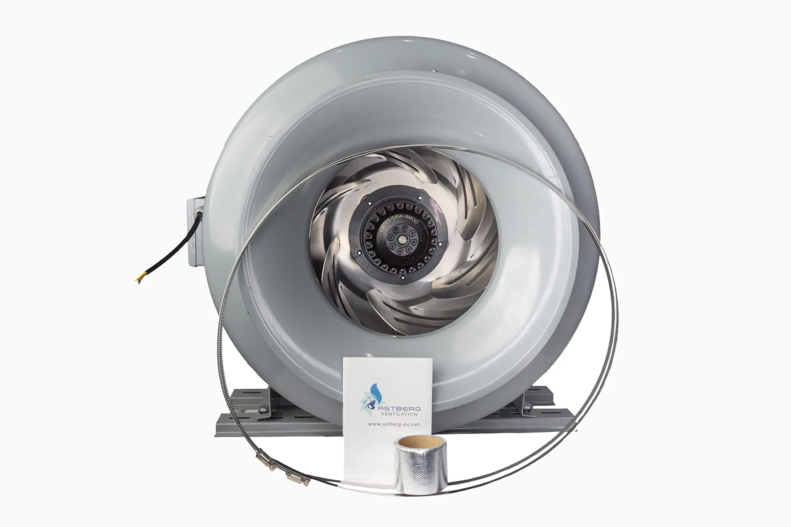 Astberg Circular Duct Fan AEE400 Powder Coated 400mm/16(2500CMH/1471CFM) - Astberg Ventilation