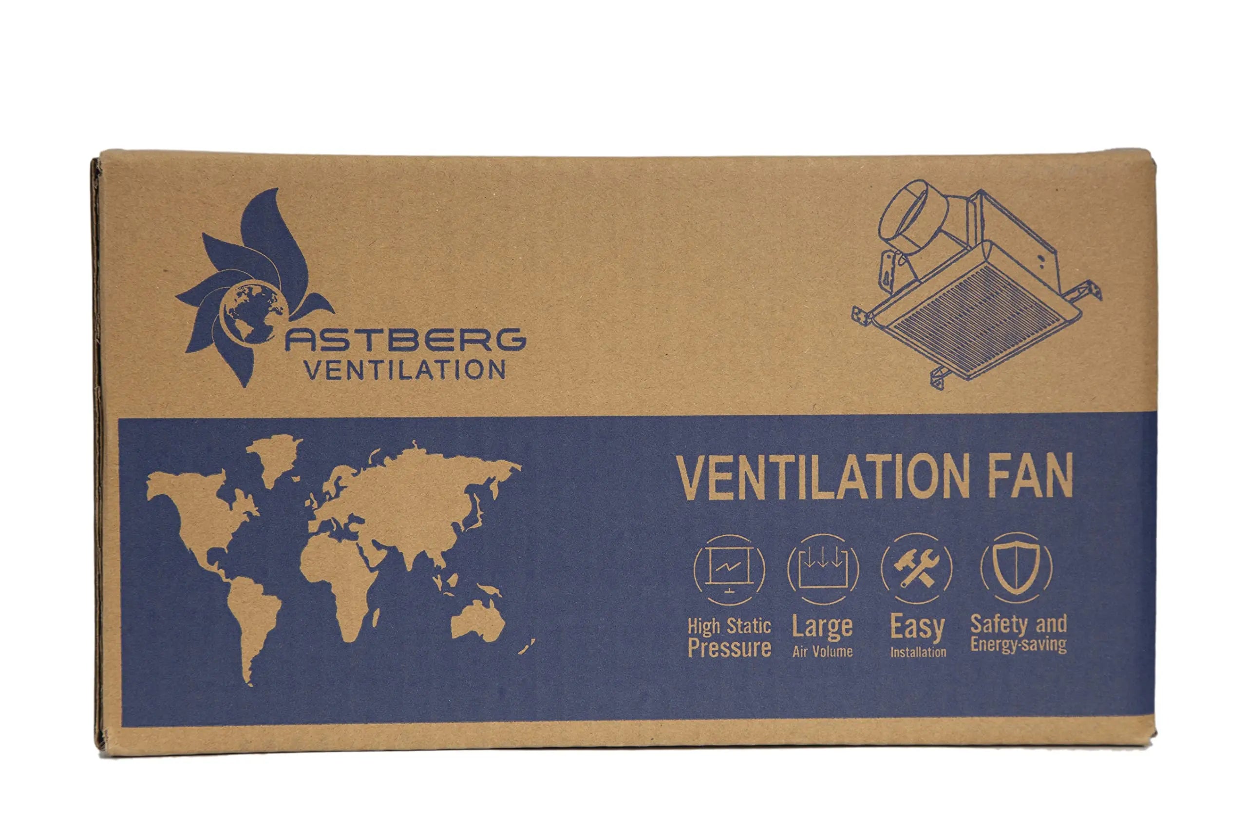 Astberg Heavy Duty Ceiling Mounted Exhaust Fan Metal Asp1001 (100Mm/4) (170Cmh/100Cfm) - Astberg Ventilation